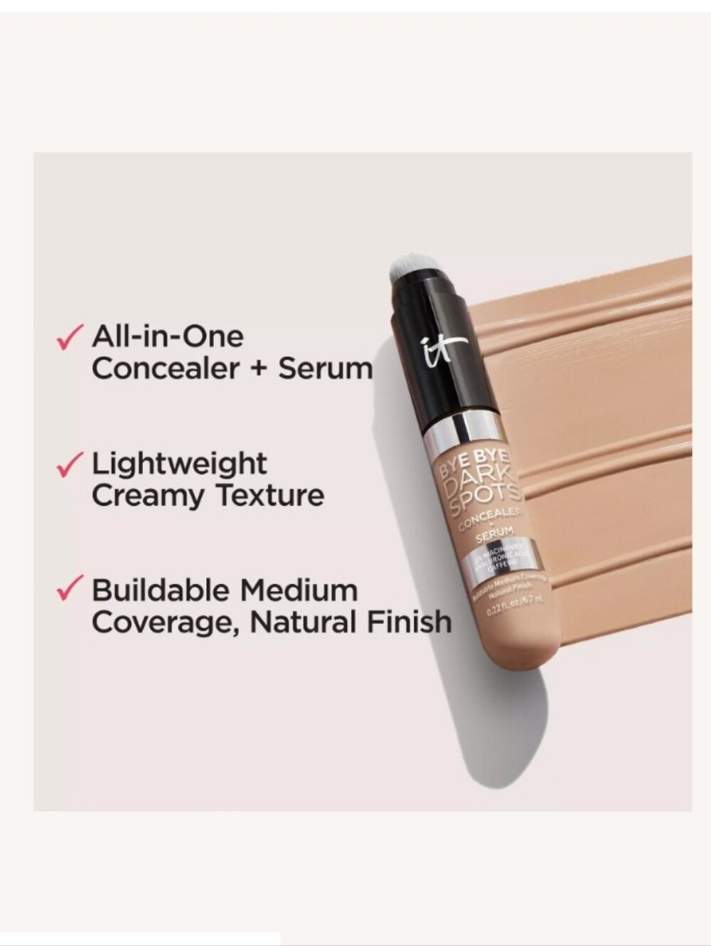 it Bye Bye Dark Spots Correcteur + Serum. 2-pk. Tan Cool 40. 6.7ml - Picture 6 of 7